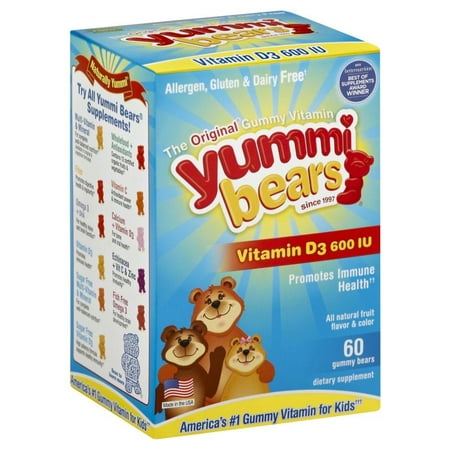 Yummy Bears Gummy vitamin With Vitamin-D3 - 60 Gummies