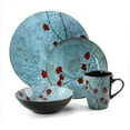 thumbnail image 2 of Elama Floral Accents 16 Piece Dinnerware Set in Blue, 2 of 4