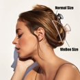 thumbnail image 3 of Paquete de 3 pinzas de metal huecas grandes, pinzas antideslizantes para el cabello, pasador para fijar el cabello (plata + oro + oro rosa), 3 of 5