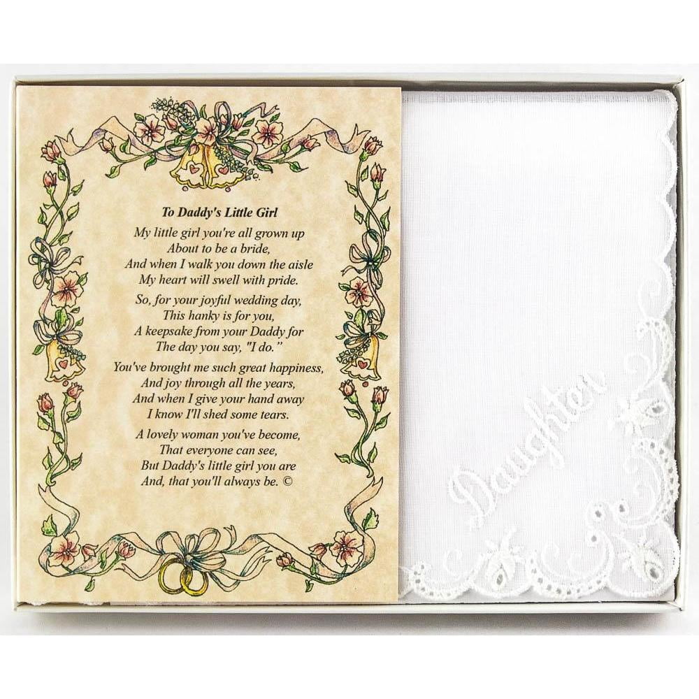 From the Father of the Bride to his Daughter Wedding Handkerchief