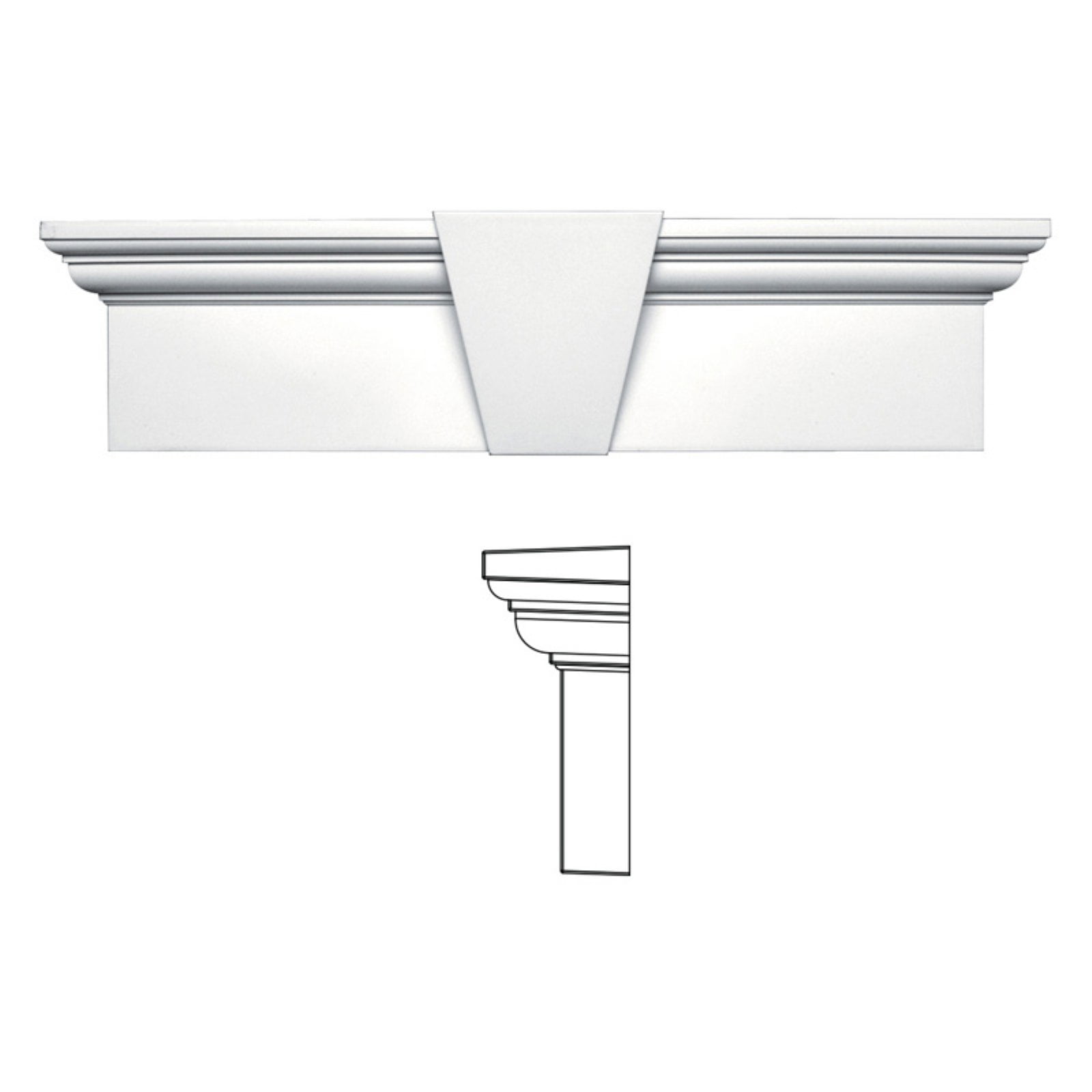 67 Bottom Width x 73 1//4 Top Width x 9H x 1P Crosshead
