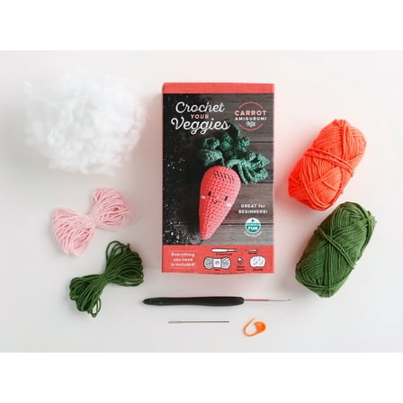 Crochet Your Veggies Amigurumi Kits Crochet Your Veggies Amigurumi Kit Carrot: Everything You Need Is Included: 100%-Cotton Yarn, Crochet Hook, Stitch Marke, Book 1, (Hardcover)