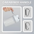 thumbnail image 5 of CREAWELLAY Paquete de 2 botellas cocteleras para mezclas de proteínas, botella pequeña coctelera de proteínas de 17 oz con asa, vasos coctelera de gimnasio con bola de mezcla para preentrenamiento, si, 5 of 5