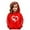 Red, variant on Toddler Girls Pullover Hoodie Sweatshirt Long Sleeve Sweatshirt Graphic Hoody Kids Cute Pullovers Top Clothes Size 4-5T,Black