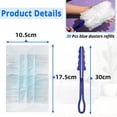 thumbnail image 6 of Disposable Electrostatic Dust Duster Blue Fluffy Fiber Brush Head Compatible Feather Duster Household Desk Cleaning tool 1 Handle plus 10pcs, 6 of 6