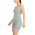 thumbnail image 6 of YITTY Active Women's Seamless Spaghetti Strap Short Jumpsuit – 5" Inseam One-Piece Ribbed Romper, Built-In Bra, Tummy Control,Sage Grey, XS, 6 of 6