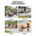 thumbnail image 3 of OHHANI Outdoor Rugs 6'x9', Waterproof Reversible Plastic Straw Rug, Portable RV Camping Mat for Deck, Beach, Picnic and Balcony, 3 of 7