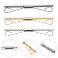thumbnail image 2 of 3pcs Men Classic Tie Clips Shirt Collar Clips Necktie Golden Silver Black Clips, 2 of 5