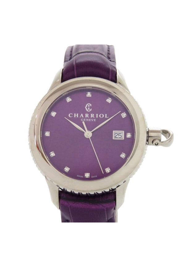 Pre-Owned Unused Charriol Columbus 12-Piece Diamond Watch CO36QS.369.003, Stainless...