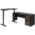 thumbnail image 3 of Pemberly Row Contemporary 2 Piece Standing Desk Set in Antigua and Black, 3 of 9