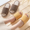 thumbnail image 6 of Open Toe Cotton ​Linen Slippers Men Women Comfy Indoor House Spring Summer Anti-Slip Slippers, 6 of 7