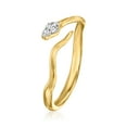thumbnail image 3 of Pure Collection by Ross-Simons Lab-Grown Diamond Snake Bypass Ring in 18kt Gold Vermeil, Women's, Adult, 3 of 6