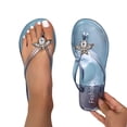 thumbnail image 4 of oqasdz Women's Slippers Thong Strap On Flip Flops Sandals Soft Sole Jelly Casual Slippers for Versatile Summer Beach Outdoor,Black, 4 of 7