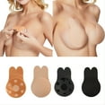 thumbnail image 3 of Women's Sticky Bra,Breast Lift Adhesive Bra,Invisible Silicone Reusable Nippleless Covers Beige, 3 of 11