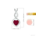 thumbnail image 4 of Angara Natural Ruby Heart Pendant Necklace in 925 Sterling Silver for Women (Size-6mm) - July Birthstone Jewelry | Ruby Infinity Pendant, 4 of 9