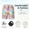 thumbnail image 4 of Kdxio Donuts And Coffee Print Men'S Swim Trunks With Compression Liner 7 Inch Inseam Quick Dry Swim Shorts, 4 of 7
