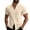 Khaki, variant on Men's Summer Casual Short Sleeve Shirt Classic Beach Bowling Button Up Shirt Lightweight Breathable Comfortable Stylish Mens Basic Tee Shirts Summer Classic T-Shirts