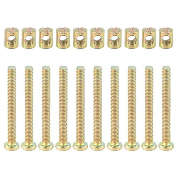 Hex Socket Cap Screws Bolts Furniture Bolt with Threaded M 6 x 55 MM Barrel Nuts Dowel Slotted 4352