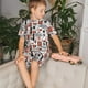 thumbnail image 4 of Balery Modern Life Conjunto de Pijama Infantil de Manga Corta con Estampado – Ropa de Dormir de Algodón Suave-Large, 4 of 6