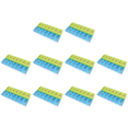 thumbnail image 1 of Pastillero 7 Días Portátil 2 Veces Al Día Almacenamiento Pastillas (pequeño) Azul Verde, 1 of 3