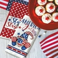 thumbnail image 4 of zeyuuu Patriotic Kitchen Dish Towel 4th of July Stars Stripes Dishcloth American Flag Truck Gnome Decorative Hand Drying Tea Towel for Independence Day Memorial Day Cooking Baking, 4Pcs, 18 x 26, 4 of 6