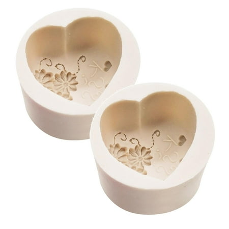 

2PCS Cake Pan Cake Tool Silicone Cake Molds-Love Cake Molds Diy Cake Pudding Chocolate Baking Pan Non-Stick Homemade Baking