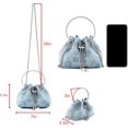 thumbnail image 2 of LHSHIDU Women Evening Handbag Mini Clutch Rhinestone Pouch Crossbody Handbag Purse Top Handle Floral Shoulder Bag Prom, 2 of 6