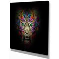 thumbnail image 2 of Tête de Tigre Féroce sur Fond Noir - Impression sur Toile d'Animal, 2 of 3
