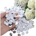 thumbnail image 4 of Sparkle Foil Metallic,QZS Durable Silver Foil Confetti for Engagement,0.22LB Portable Round Tissue for Crafts,Wedding,Birthday,Party, 4 of 6