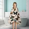 thumbnail image 6 of Butterfly Species Chart Hooded Bath Towel，50"x30" for Ages 3 To 12 Kids, Quick Dry Lightweight Soft Microfiber Hood Beach Towel Cover Up for Kids, 6 of 7