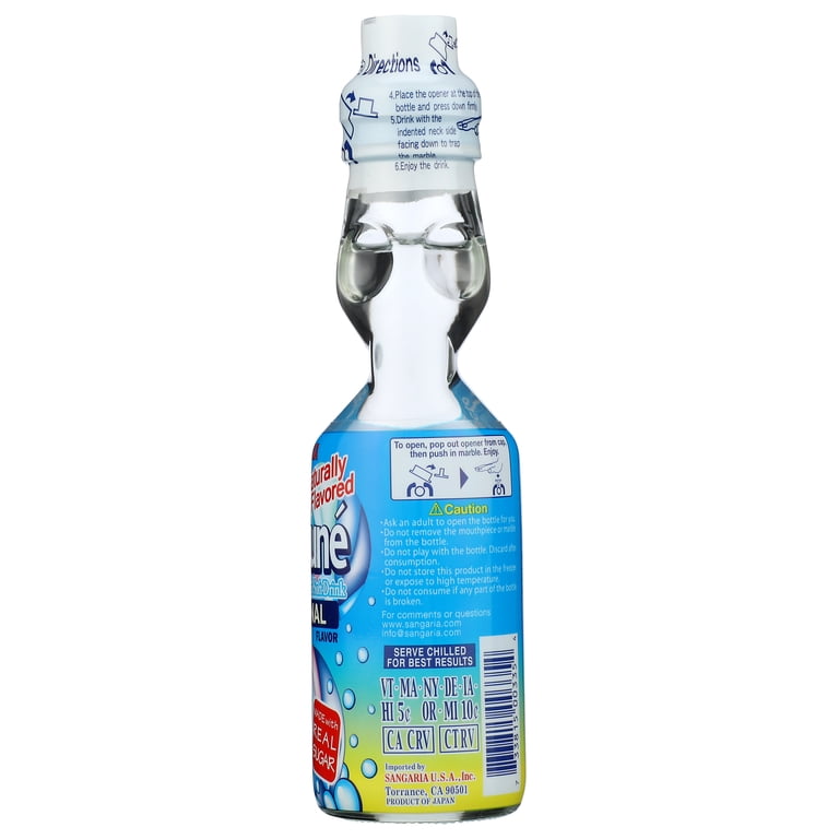 Pack of 18, Sangaria Ramune Original Carbonated Soft Drink, 6.76