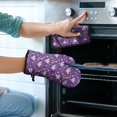thumbnail image 2 of Purple Fairy Unicorn Pattern Kitchen Oven Mitt and Pot Holder Sets 2 Pcs for Baking, Cooking and Grilling, Heat Resistant Up To 392 °F, 2 of 7
