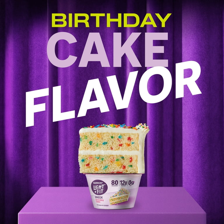 Dannon Light + Fit Birthday Cake Greek Fat Free Yogurt Cup, 5.3 oz