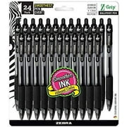 Zebra Pen Z-Grip Retractable Ballpoint Pen, Medium Point, 1.0mm, Black Ink, 24 Pack (Packaging may vary)