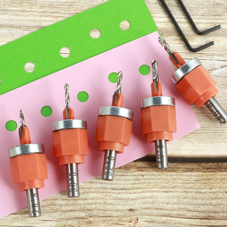 5 Pcs Limit Countersink Drill Bit Set With Hole Punch Deep