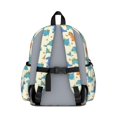 thumbnail image 3 of Dinosaur and Leaf Beige Pattern Cute School Backpack with Padded Back and Adjustable Shoulder Straps 13.4"x11"x4.7", 3 of 5