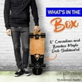 thumbnail image 7 of SereneLife 6'' Canadian and Bamboo Maple Deck Skateboard - Mini Cruiser Skateboard, Designed for Kids, Teens, and Adults (Black), 7 of 7