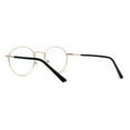 thumbnail image 4 of Optical Quality Round Spring Hinge Metal Rim Blue Light Flitering Computer Glasses Yellow Gold Black, 4 of 4