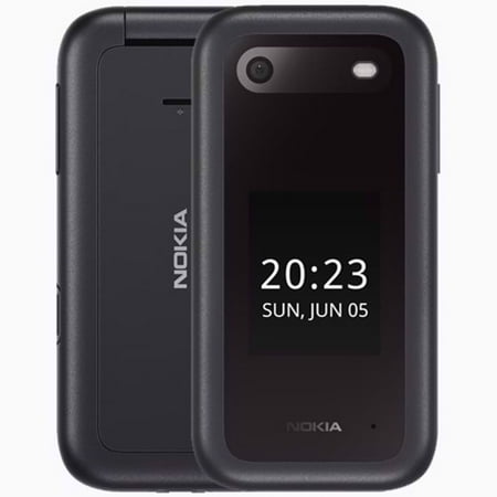 Nokia 2660 Flip DUAL SIM 128MB ROM + 48MB RAM (GSM Only | No CDMA) Factory Unlocked 4G/LTE Cellphone (Black) - International Version