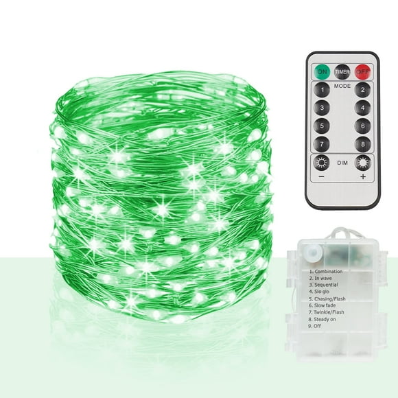 Guirnalda de luces SUDDUS Green, 20 m, 200 LED, con mando a distancia