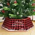 thumbnail image 1 of Buffalo Plaid Christmas Tree Collar - Fabric Hexagon Base Cover With Six Patterns, 31-Inch Diameter Bottom Stand Cover for Tree Decoration, 1 of 7