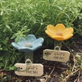 thumbnail image 3 of 3 Set bee Watering Station Insect Drinking Cups for Garden Flower-Shaped Bee Water Station Butterflies bee Waterer (Blue Pink Yellow 3 Set), 3 of 7