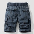 thumbnail image 4 of WREESH Men's Cargo Shorts Plus Size Cargo Shorts Multi-Pockets Relaxed Summer Beach Short Pants Outdoor Workout Shorts Dark Blue, 4 of 5