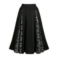 thumbnail image 2 of FcBaudy Robe de Cour, Robes pour Femmes, Robes d'Été pour Femmes Femmes Grande Taille Dentelle Patchwork Taille Haute Jupe Midi Gothique Jupe Plissée Robe de Cour, 2 of 6