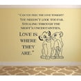 thumbnail image 2 of Feel The Love Lion King Quote Disney Cartoon Quotes Wall Sticker Art Decal for Girls Boys Room Bedroom Nursery Kindergarten House Fun Home Decor Stickers Wall Art Vinyl Decoration Size (20x20 inch), 2 of 3