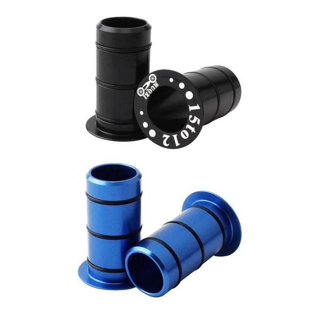 Adaptador de Eje de Barril de Tubo de Delantero de de 4 Piezas Reductor de Tamaño de 15 Mm a 12 Mm Cola Asiento de conversión de cubo de bicicleta