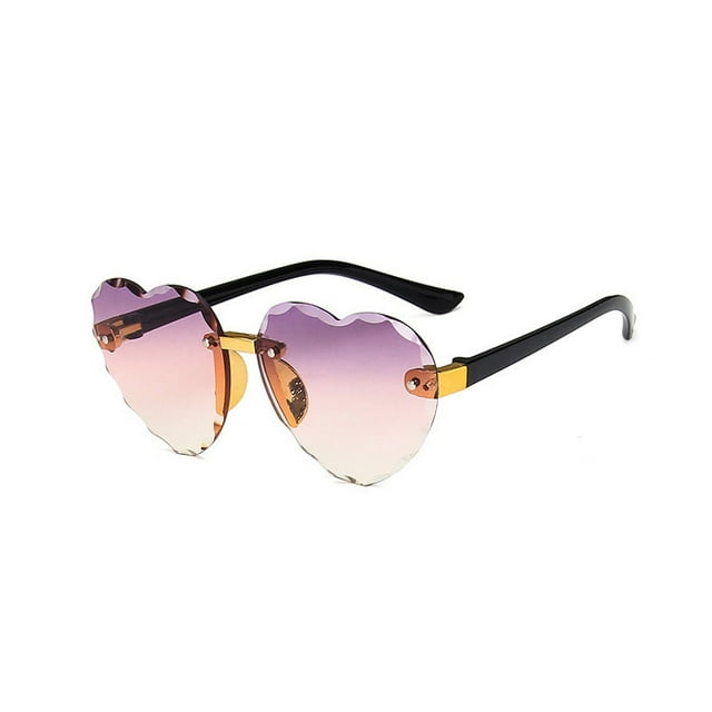 Gafas de sol sin marco Love Frame Trim para niños Gafas de sol de moda para hombres y mujeres Bebés Océano Moda