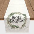 thumbnail image 3 of Creative Products Merry Christmas Wreath 16 x 90 Poly Twill Table Runner, 3 of 3