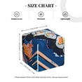 thumbnail image 4 of Lsque Colorful Sushi Food Art Printed Tissue Box Cover Holder, Facial Paper Organizer Dispenser,Square with Bottom Belt, PVC Leather Decorative Organizer, 4 of 8