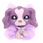Minilpsshop Little Pet Cocker Spaniel #672 with Collar Bowknot Skirt Accessories,Collectable Cartoon Animal Figure